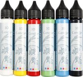 Kaarsversierpen, sterke kleuren, 6x28 ml/ 1 doos