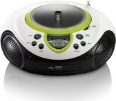 Bol.com Lenco SCD-38 - Draagbare radio CD speler met USB aansluiting - Wit/Groen aanbieding