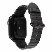 Loop Stripes vervangende band horlogeband met ijzeren gesp voor Apple Watch Series 6 & SE & 5 & 4 40 mm / 3 & 2 & 1 38 mm (zwart)