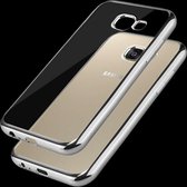Voor Galaxy A7 (2017) / A720 Galvaniserend frame Zachte TPU beschermhoes (zilver)