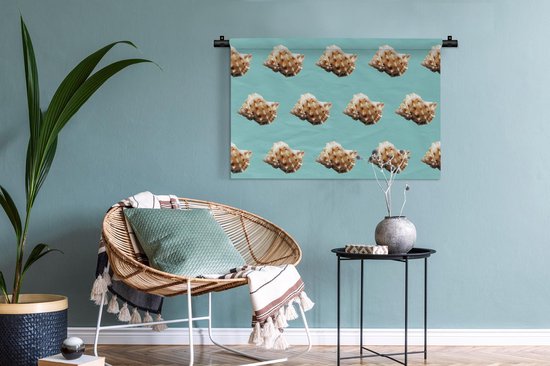 Tapisserie - Tapisserie - Coquillages - Motifs - Vert - 90x60 cm - Tapisserie