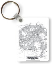 Sleutelhanger - Kaart - Edinburgh - Schotland - Minimalisme - Uitdeelcadeautjes - Plastic