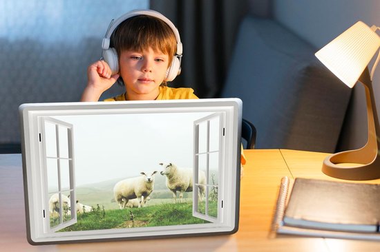 Sticker pour ordinateur portable - 15,6 pouces - Transparent - Herbe - Mouton