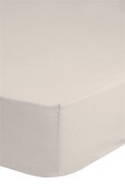 Zachte Katoenen Hoeslaken 90x220cm - Hoekhoogte 30cm - 100% Strijkvrij Katoen - Beige