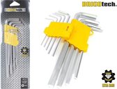 Set 9 sleutels Allen Hex Long Bricotech