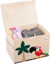 Youngshoots  Opbergmand kinderkamer (papegaai)  - Beige - Stapelbaar & Met deksel