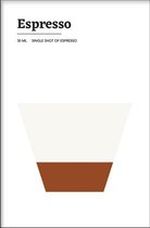 Walljar - Espresso - Muurdecoratie - Poster