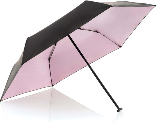 Knirps Paraplu Ultra Light Slim Black with Rosé