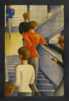 JUNIQE - Poster in houten lijst Schlemmer - Bauhaus Stairway -30x45