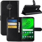 Motorola Moto G6 PLUS Hoesje Wallet Case Zwart