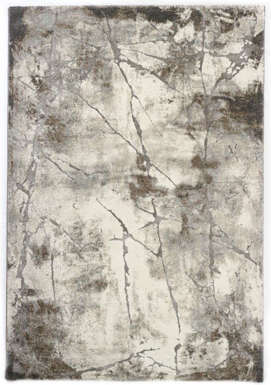 Marmer Design Vloerkleed - Ibiza 607-95 Earth - Grijs-Beige-160 x 230 cm
