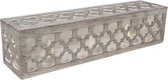 Arti Casa Theelichthouder Ruit Led 30 X 7,3 X 7 Cm Hout