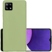 Samsung Galaxy A22 Hoesje (5G) Back Cover Siliconen Case Hoes - Groen