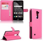 LG Stylus 2 Hoesje Wallet Case Roze