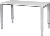 Verstelbaar Bureau - Domino 120x60 wit - alu frame