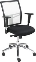 Ergonomische bureaustoel EN-1335 1412 genormeerd kleur wit zitting stof