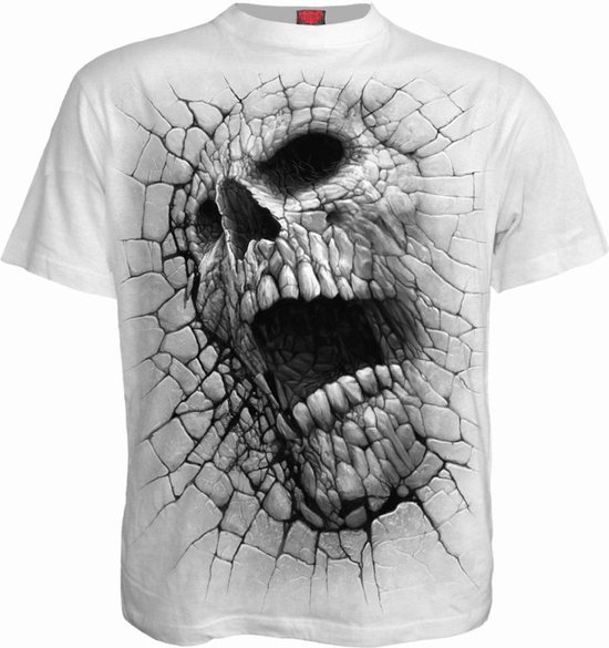 Foto: Spiral cracking up heren t shirt s wit