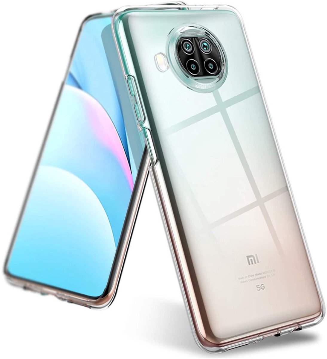 TPU Siliconen Hoesje Xiaomi Mi 10T Lite Back Cover Transparant