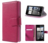 HTC One M4 Hoesje Wallet Case Roze