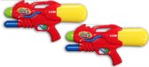 2x Waterpistool/waterpistolen rood 42 cm