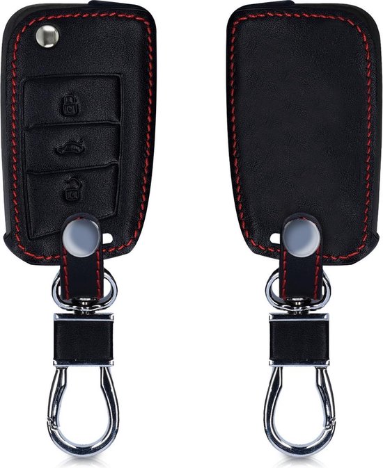 Housse Cuir Porte-Clés BMW Série 1 3 5 6 7 E90 E92 E93 – Étui Protection 3 Boutons Anti-Rayures