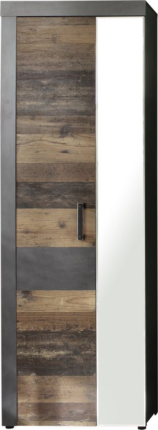 Foto: Roterende boekenkast 4 laags 20 vakken 137 x 50 cm hout look