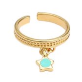 Ring turquoise star gold
