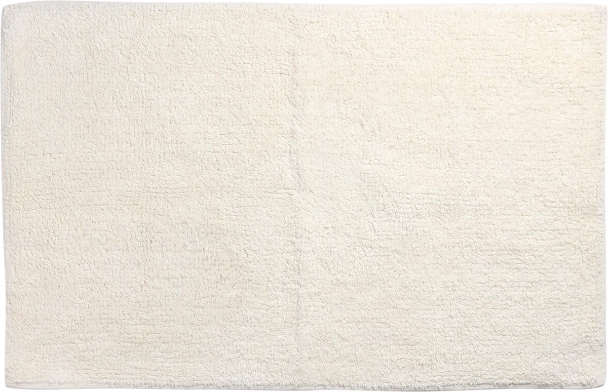 Differnz Initio badmat geschikt voor vloerverwarming – 100% katoen – Off white – 50 x 80 cm