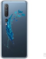 Voor Xiaomi Mi 10 Pro 5G schokbestendig geverfd transparant TPU beschermhoes (veer)