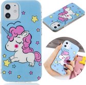 Voor iPhone 12 mini Luminous TPU Soft beschermhoes (Star Unicorn)