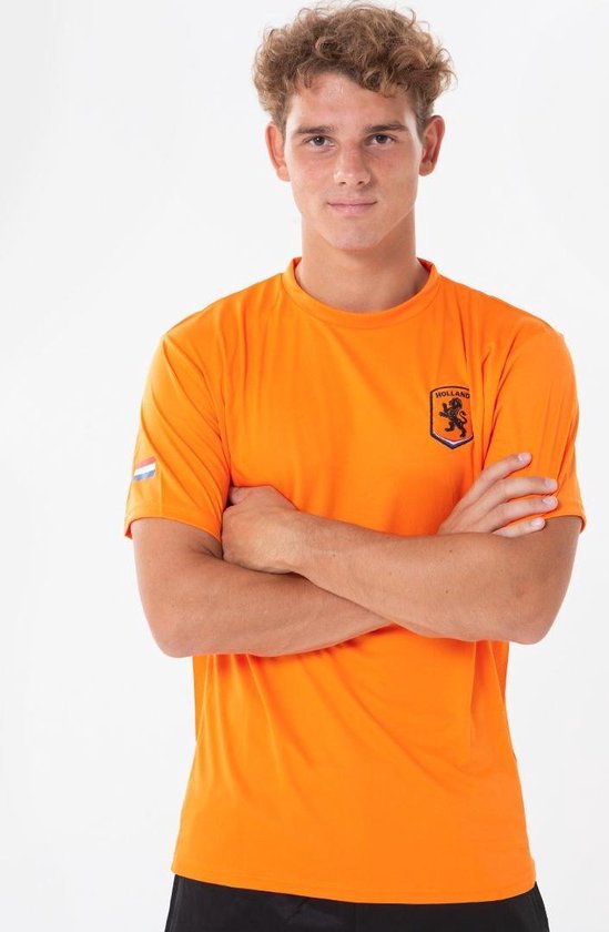 Oranje heren t-shirt - 100% polyester - Holland shirt senior - Nederlands  elftal - maat XL | bol