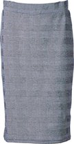 Dames rok Jacquard Prince de Gaulle ruit (marine/grijs) | Maat S