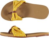 Xq Footwear Teenslippers Tropical Meisjes Polyester Geel/wit Mt 35-36