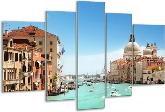 Peinture sur verre Venise | Bleu, Crème | 170x100cm 5 Liège | Tirage photo sur verre |  F005736