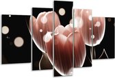 Peinture sur verre tulipe | Marron noir | 170x100cm 5 Liège | Tirage photo sur verre |  F005004