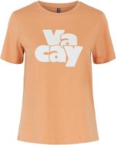 Pieces T-shirt Pctamaris Ss Print Tee Bc 17114616 Sandstone/vacay-clou Dames Maat - M