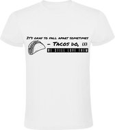 Taco Heren t-shirt | mexicaans | eten | horeca | mexico | tortilla | Wit