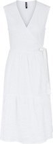 Pieces Jurk Pctereta Sl Wrap Dress Bc 17113610 Bright White Dames Maat - XS