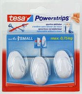 3x Tesa Powerstrips ovale haken small - Klusbenodigdheden - Huishouden - Verwijderbare haken - Opplak haken 3 stuks