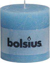 Rustieke Bolsius Stompkaars 100/100 - Aqua