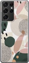 Samsung Galaxy S21 Ultra hoesje siliconen - Abstract print - Soft Case Telefoonhoesje - Print / Illustratie - Multi