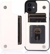 Hoesje geschikt voor iPhone 7 - Backcover - Pasjeshouder - Portemonnee - Kunstleer - Wit
