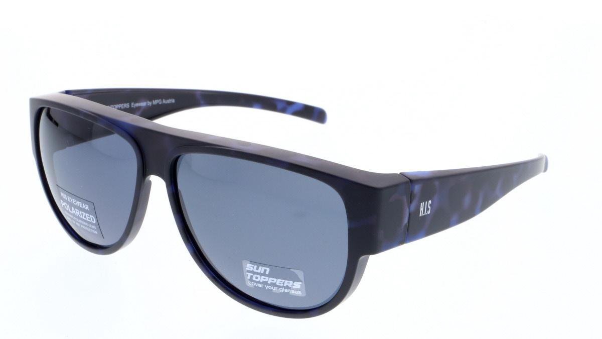 H.i.s Zonnebril 89101 Heren Rechthoekig Cat.3 Blauw/grijs