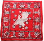 Boerenzakdoek rood Nederland - 55 x 55 cm - Zakdoeken katoen - Zakdoek aan beide zijden bedrukt
