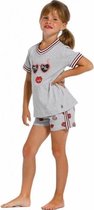 Rebelle meisjes shortama - Ooh lala  - 164  - Grijs
