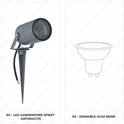 9x HOFTRONIC - Spikey LED Tuinspot met Grondspies - GU10 4 Watt 2700K - Zwart IP64 Waterdicht - Prikspot voor het verlichten van Tuin, Terras, Planten, Paden, Struiken Tuinverlichting Schijnwerper