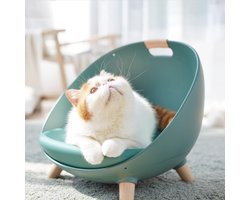 MS Duku Cat Nest - Kattenmanden - Kattenmand - Comfortabel Kattenbed – Katten Mand - Esthetisch Ontwerp - Mosgroen