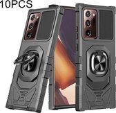 Voor Samsung Galaxy Note20 Ultra 10 PCS Union Armor Magnetische PC + TPU Shockproof Case met 360 Graden Rotatie Ring Houder (Zwart)