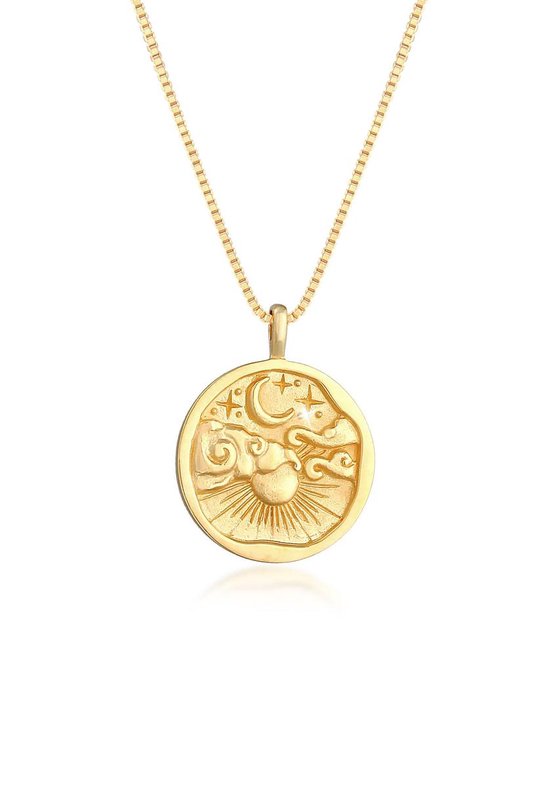 DAYLINLOVE Maan Zon Ketting 925 Sterling Zilver Maansteen Halve Maan Zon Hanger Ketting Hemelse Sieraden Cadeaus Voor Dames Meisjes