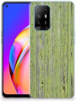 Cover Case OPPO A94 5G | Reno5 Z Smartphone hoesje Green Wood